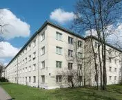 The building of colony XII of the WSM at 14 Popiełuszki Street in Warsaw.