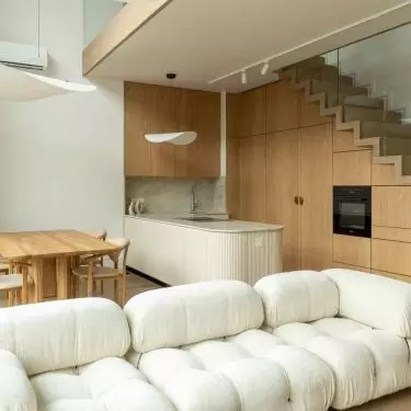 Two-level apartment in Powiśle district