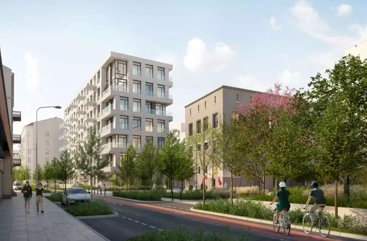 New housing estate on Brzeska Street in Warsaw