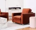 Terracotta color on upholstery