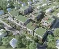 projekt osiedla Oliwski Jar, widok z lotu ptaka