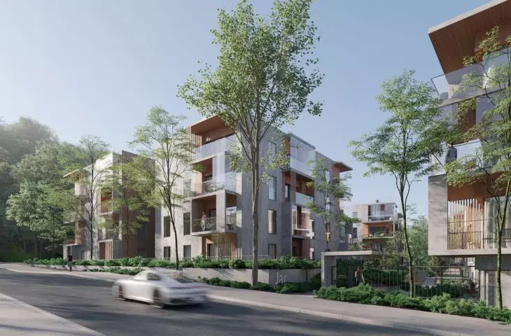 Oliwski Jar housing estate in Gdańsk, visualization