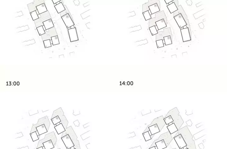 analysis of shading of buildings in the Oliwski Jar estate
