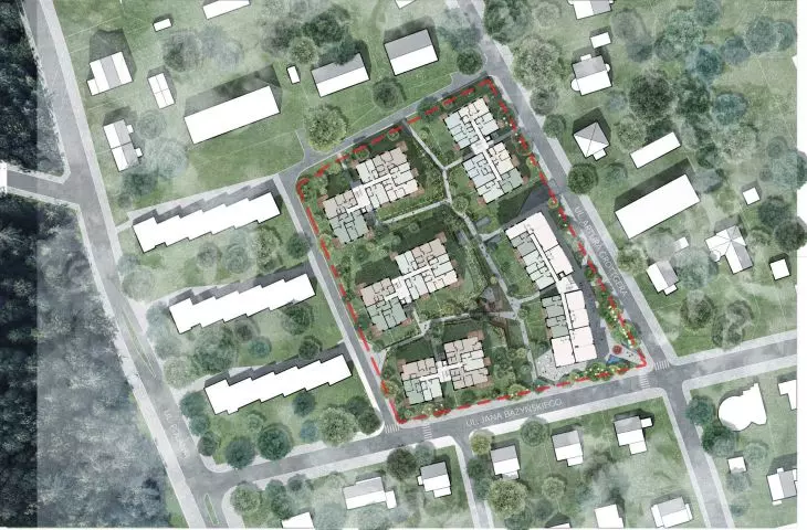 first floor plan, Oliwski Jar housing estate, Gdansk