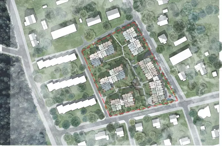 floor plan of Oliwski Jar housing estate, Gdańsk