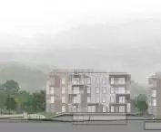 cross-section of the housing estate development