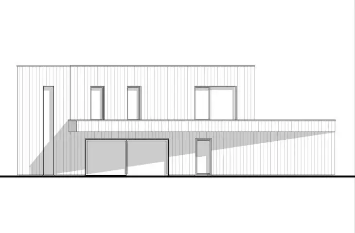 Elevation from the south side 