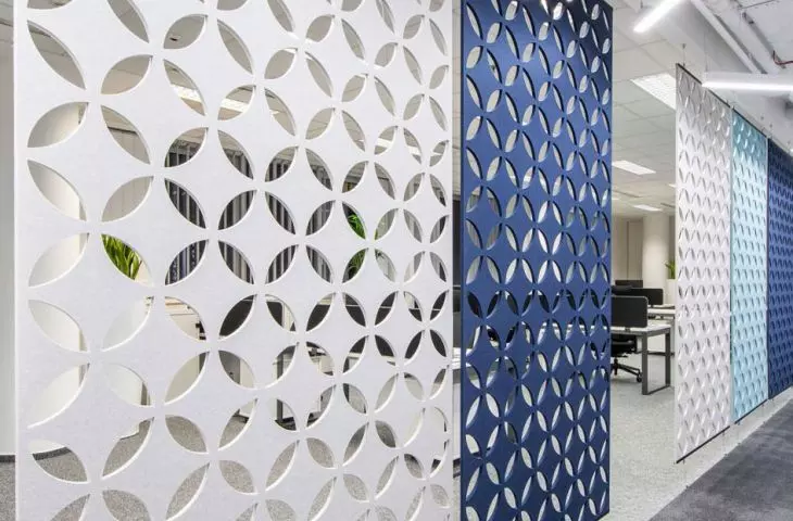Fovere openwork panel, office implementation