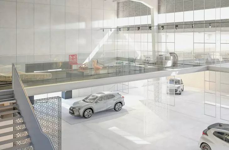 Luna in car showroom interior design