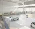 Luna in car showroom interior design