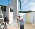 Montaż płyty gipsowo‑włóknowej fermacell na placu budowy, James Hardie Europe GmbH