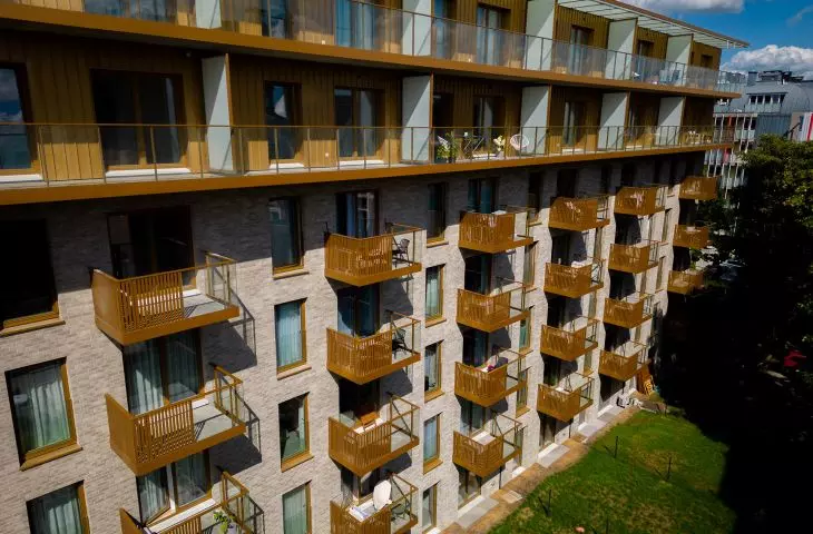 Apartamenty przy ulicy Czystej 4 we Wrocławiu. Płytka klinkierowa CALAIS z oferty Röben