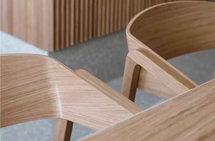 The elements are made of solid wood