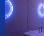 Neon signs in the bathroom 