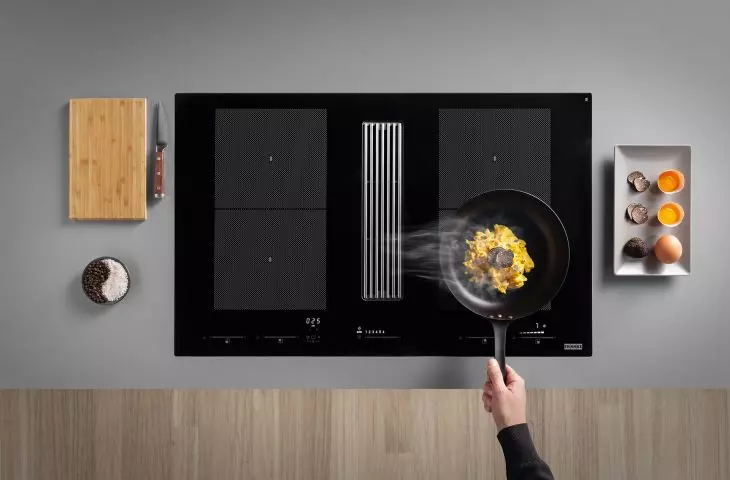 2gether - induction cooktop with integrated hood