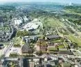nowe centrum Dąbrowy Górniczej — widok od wschodu