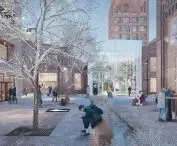 wejście do centrum Dąbrowy Górniczej od strony Pałacu Kultury Zagłębia