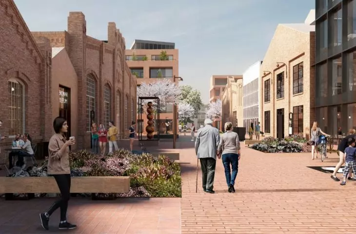 pasaż pieszy nowego centrum Dąbrowy Górniczej