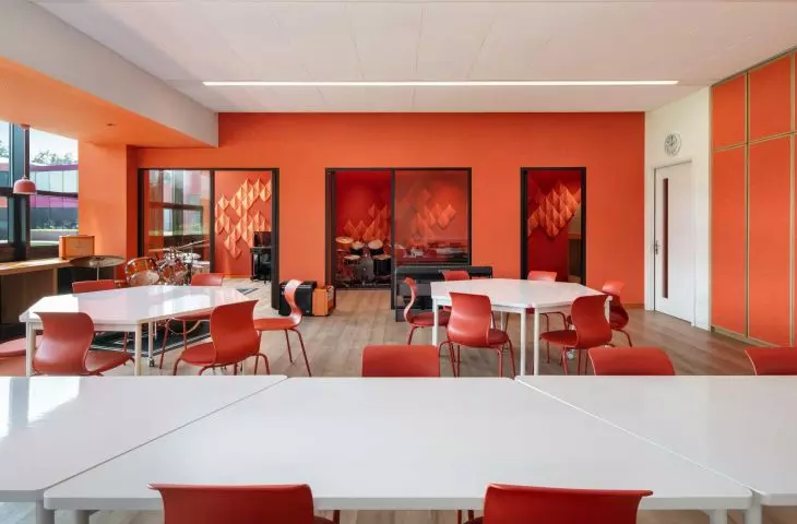 Music classrooms at Western Academy in Beijing