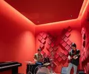 Music classrooms at Western Academy in Beijing
