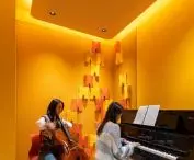 Music classrooms at Western Academy in Beijing