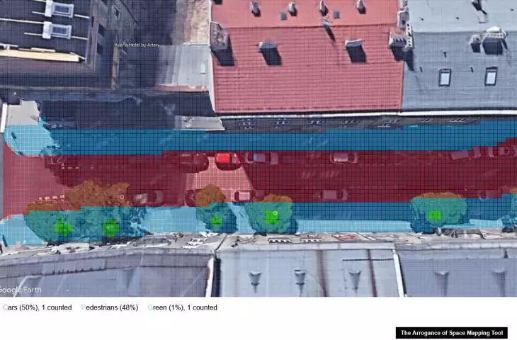 Porównanie szerokości jezdni i ciągów pieszych na ulicy Jerzego Żuławskiego
