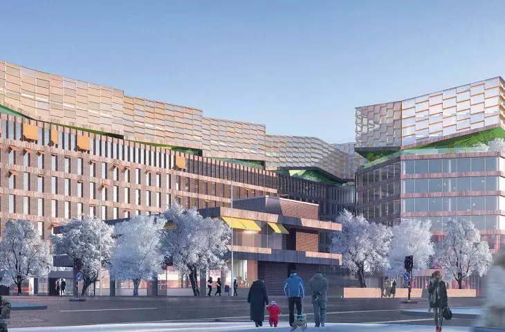 restauracja i rozbudowa budynku Brädstapeln w Sztokholmie, Szwecja, 2017–2023