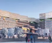 restauracja i rozbudowa budynku Brädstapeln w Sztokholmie, Szwecja, 2017–2023