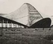 Hat hall in 1970, the photo shows glazing, removed during reconstruction in 1982.