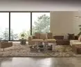 MARELLI - ANDY and MATHEUS sofa, JOY HIGH armchair, WAVE tables, KYOTO sideboard