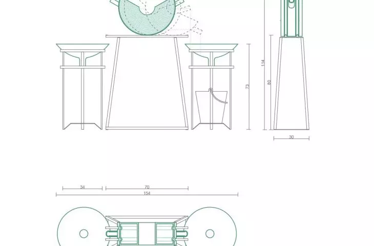 Standing washroom rotation