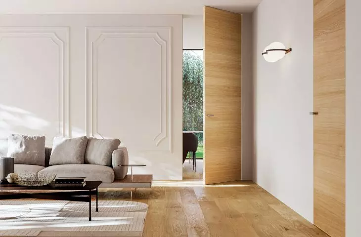 Drzwi ukryte Battente 50, fornir naturalny