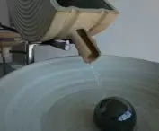 The vessels are turned on a potter's wheel