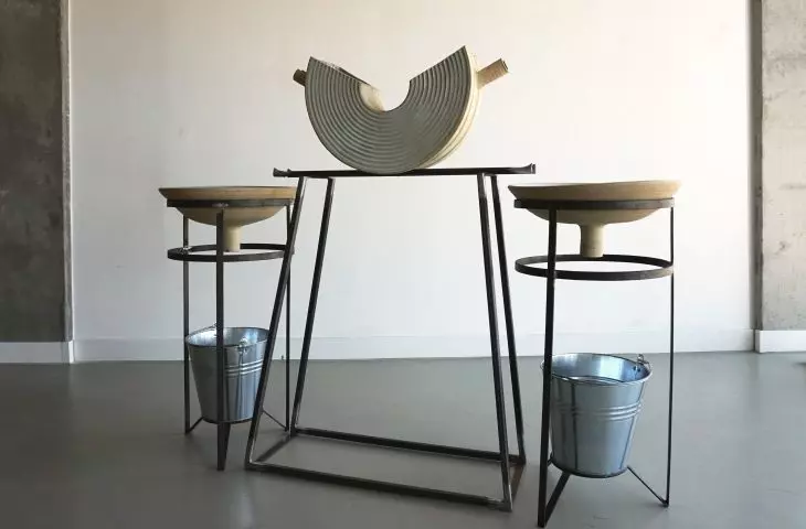 Interior set with buckets