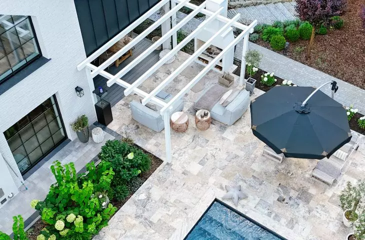 Silver Ash tumbled travertine tiles