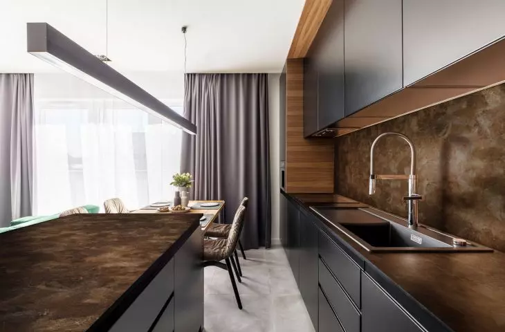 Ceramic rust kitchen countertop