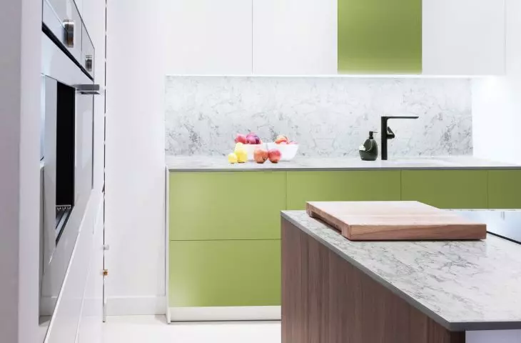 Carrara marble kitchen countertop