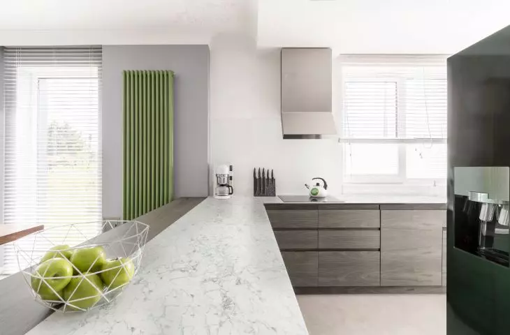 Carrara marble kitchen countertop