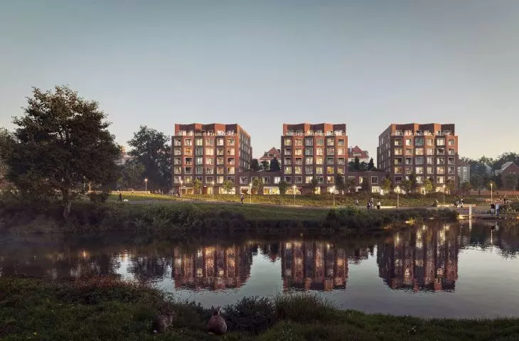 Traugutta nad Oławą, inwestycja we Wrocławiu, proj.: JEMS Architekci