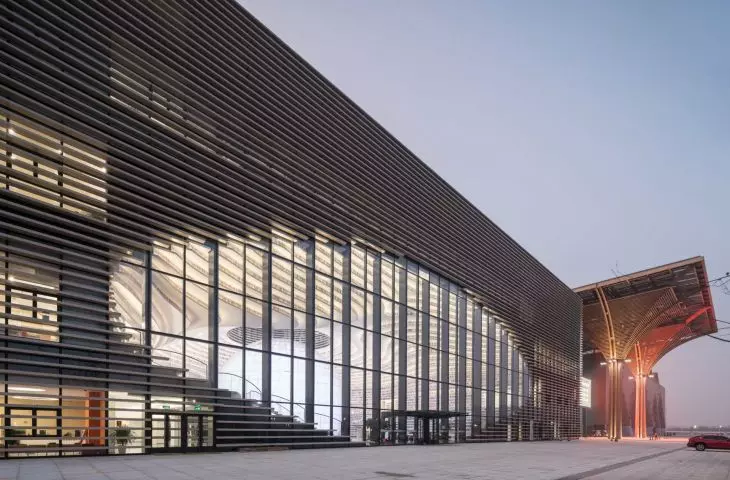 The library acts as a hub - a place where user paths and city functions intersect