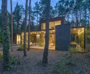 view of the house at night