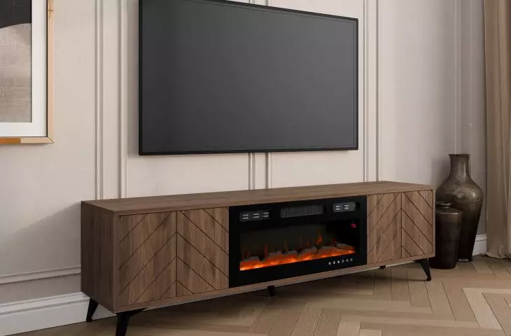 RTV cabinet with fireplace Siprynt Bis 2D EF