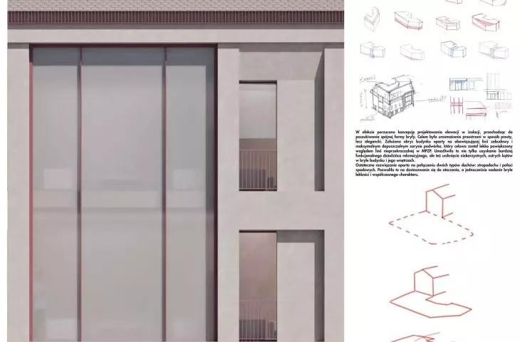 Design of a multifunctional office center dedicated to the creative industry