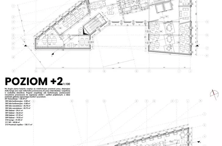 Design of a multifunctional office center dedicated to the creative industry