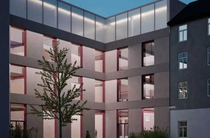 Design of a multifunctional office center dedicated to the creative industry