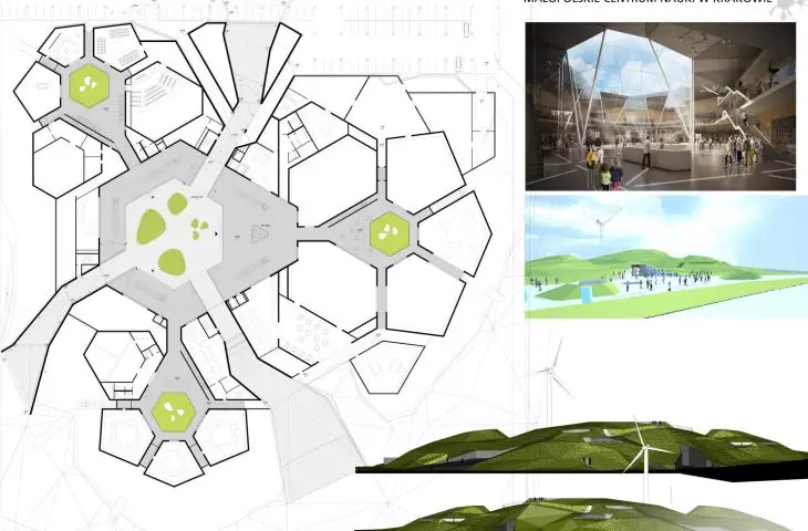 projekt Małopolskiego Centrum Nauki w Krakowie, plansza konkursowa