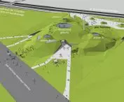 Competition design of the Malopolska Science Center in Krakow, site scheme