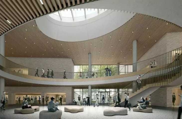 The new campus of the Krzysztof Penderecki Academy of Music in Krakow in Grzegórzki