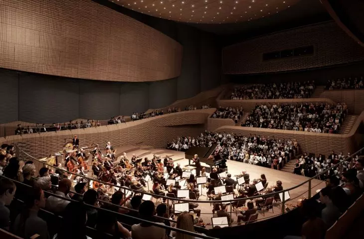 The new campus of the Krzysztof Penderecki Academy of Music in Krakow in Grzegórzki