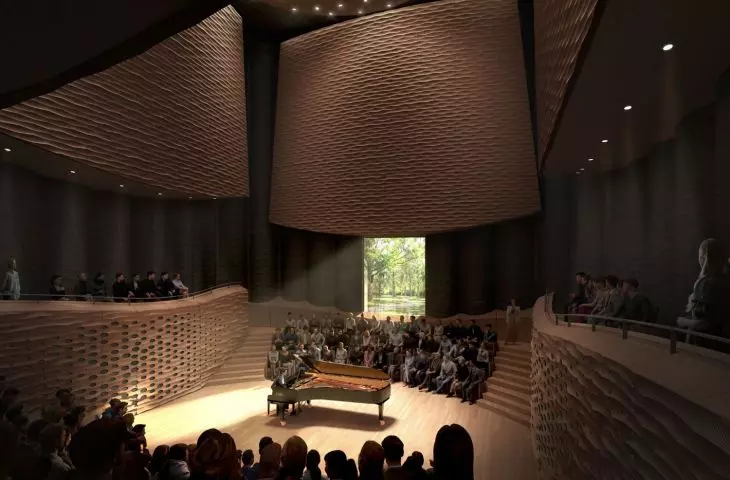 The new campus of the Krzysztof Penderecki Academy of Music in Krakow in Grzegórzki